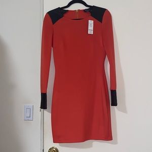Bebe orange/red dress size Small